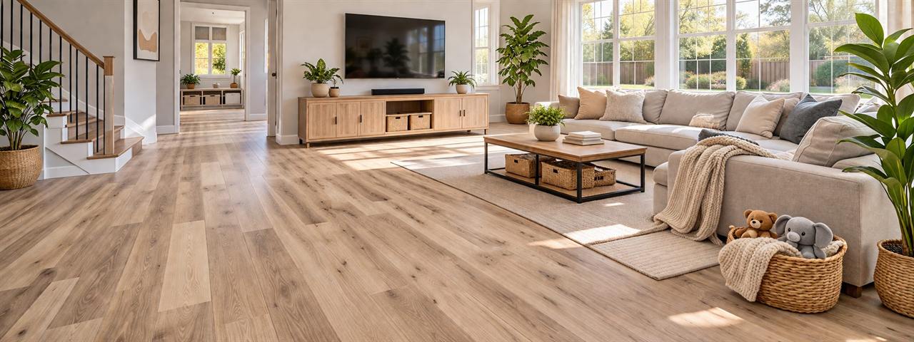 Vinyl Plank Flooring installation in a Celina, TX living room